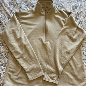SIZE LARGE Polartec waffle fleece, tactical design desert sand